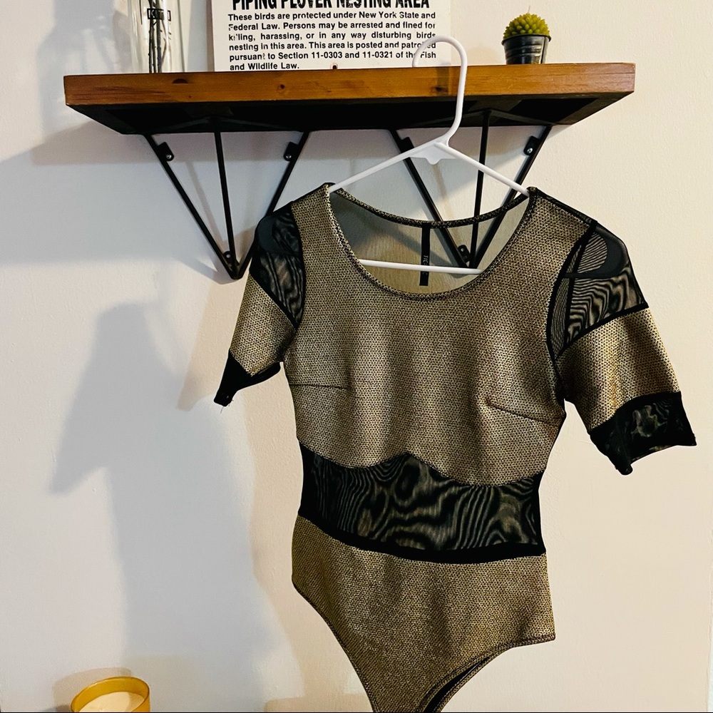 Gold & Mesh Bodysuit